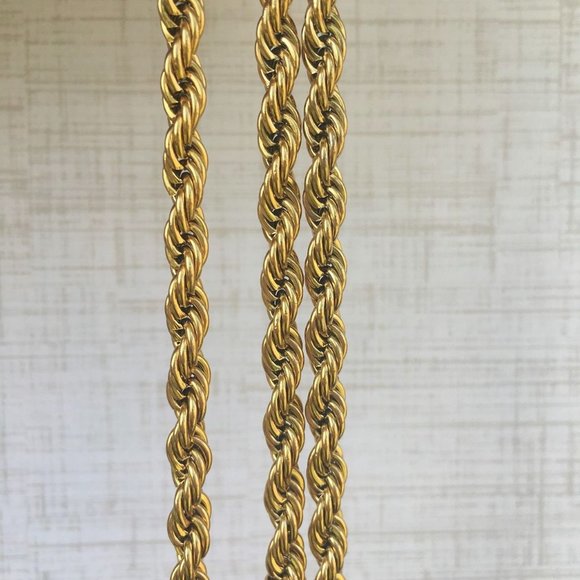 Twisted 18K Gold Chain Bracelet - Picture 11 of 12